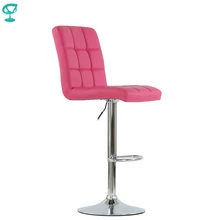 94793 Barneo N-48 эко-кожа кухонный барный стул розовый стул с мягким сиденьем на газ-лифте стул высокий стул для барной стойки мебель для кухни кресло для нейл бара в Казахстан по России