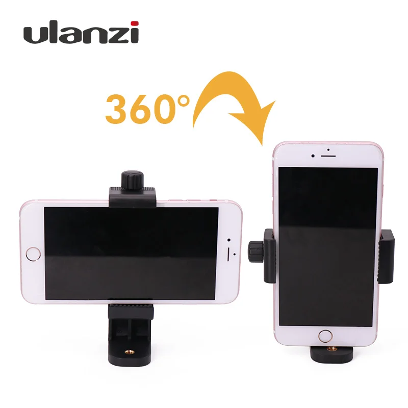  Ulanzi Universal Rotated Tripod Mount Holder Stand Bracket Clip Mount for iPhone Samsung Meizu Xiao