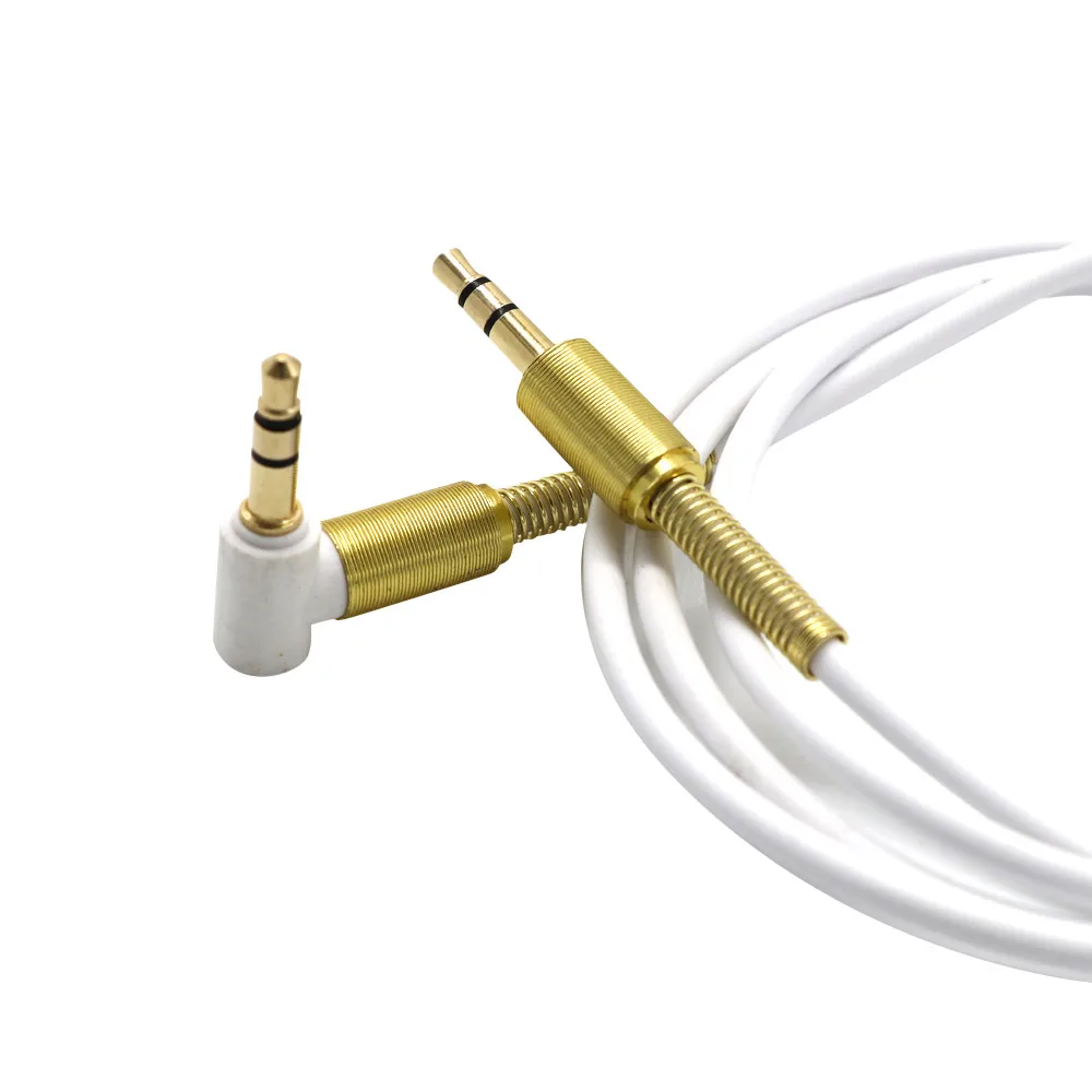3.5mm Jack Elbow Male to Male Stereo Headphone Car Aux Audio Extension Cable (2)