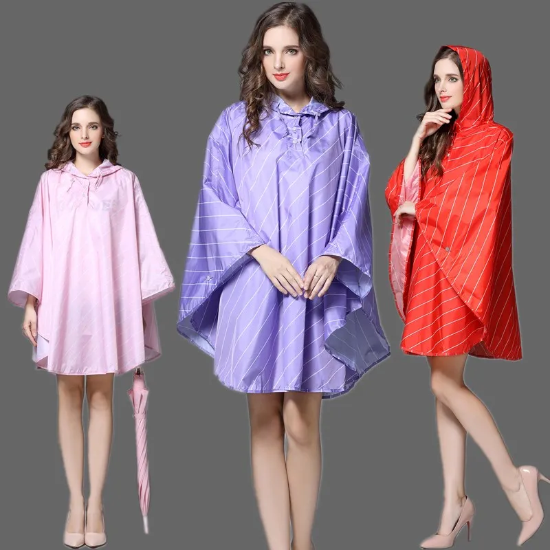Cloak Style Women Raincoat Lightweight Poncho Rain Coat With Hood