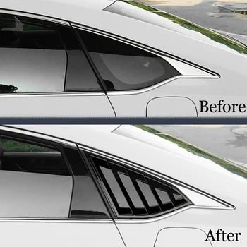 

47* 20.3cm Decor Quarter Car Window Rear Trim ABS Set Gloss Black Panel 2X New Hot Useful Side