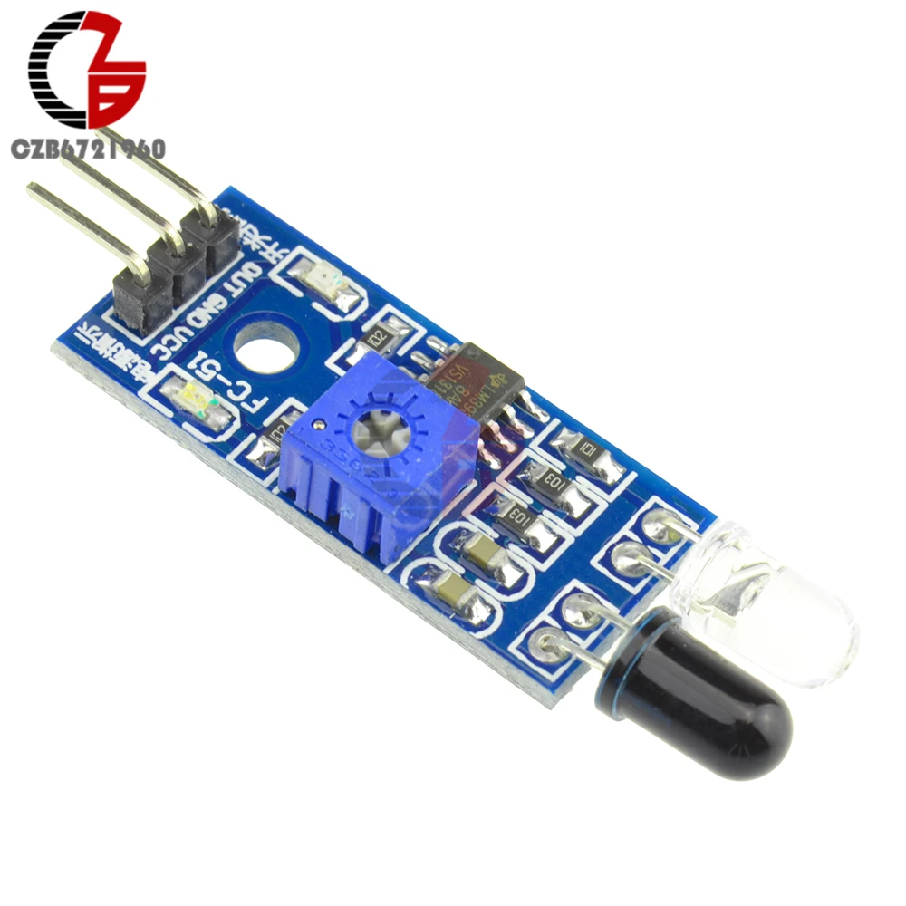 

Infrared Tracking Sensor Module IR Trace Track Detector Signal Indicator Highly Sensitive Resistor for Smart Tracking Car Robot