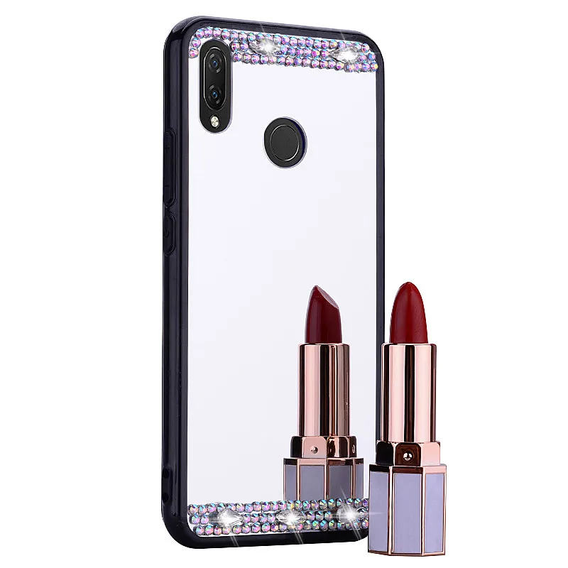 DIY Алмазный зеркальный чехол для redmi 6A 5 PLUS note 5a 6 pro mi 8 A3 a2 lite a1 5x 6x pocophone F1 Блестящий