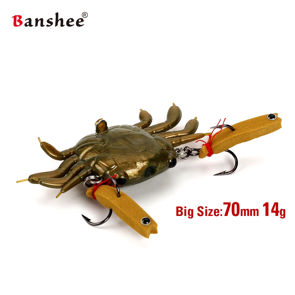 Banshee Cuti Soft Crab Fishing lure bait PVC Silicon environmental