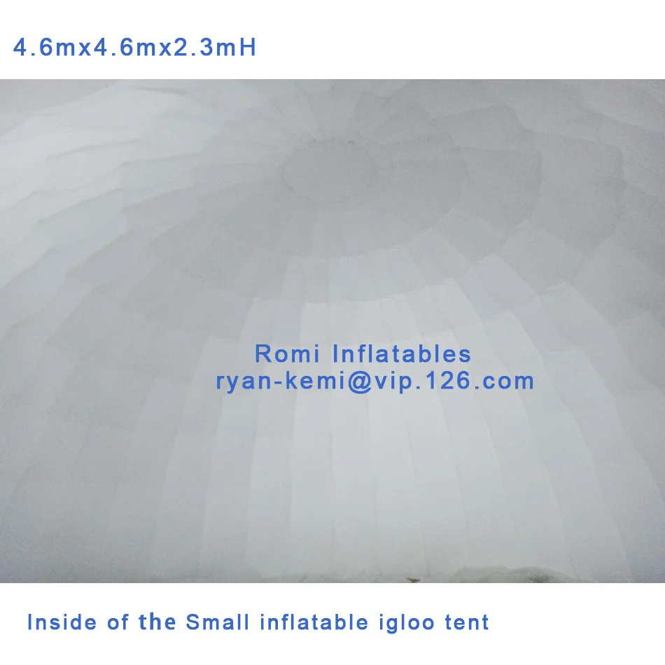 Free shipping 4.6m dia 2.3mH small inflatable igloo tent inflatable party tent inflatable room small inflatable dome tent 5