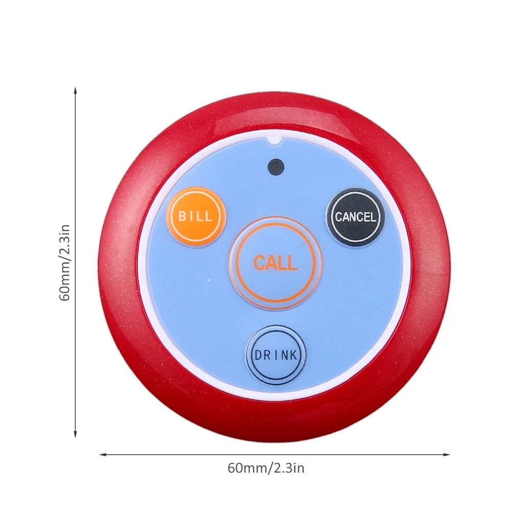 433 МГц ресторан пейджер Беспроводная кнопка вызова официанта система вызова пейджер с кнопками четыре ключа оборудование для ресторана
