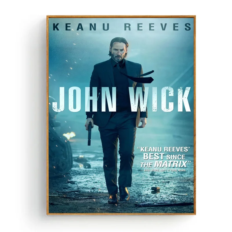 JOHN WICK KEANU REEVES MOVIE Silk Fabric Poster And Print Wall Art Picture Painting Home Decor | Дом и сад