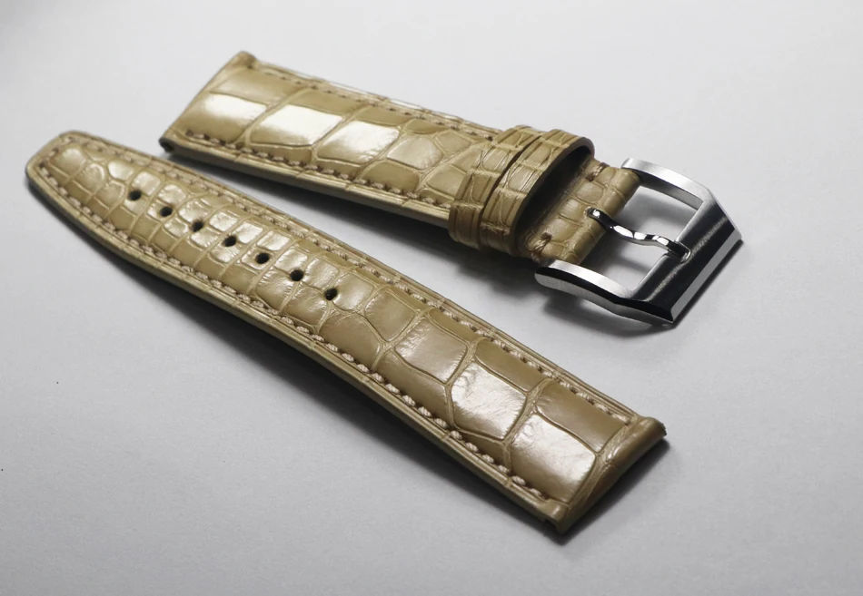 

20 21 22mm high quality Handmade vintage True crocodile skin watchbands watch accessories watch band 2019 Universal watch straps