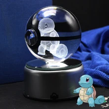 Лидер продаж Сквиртл шар с покемоном Кристалл Покемон, монстр со светодиодной базы