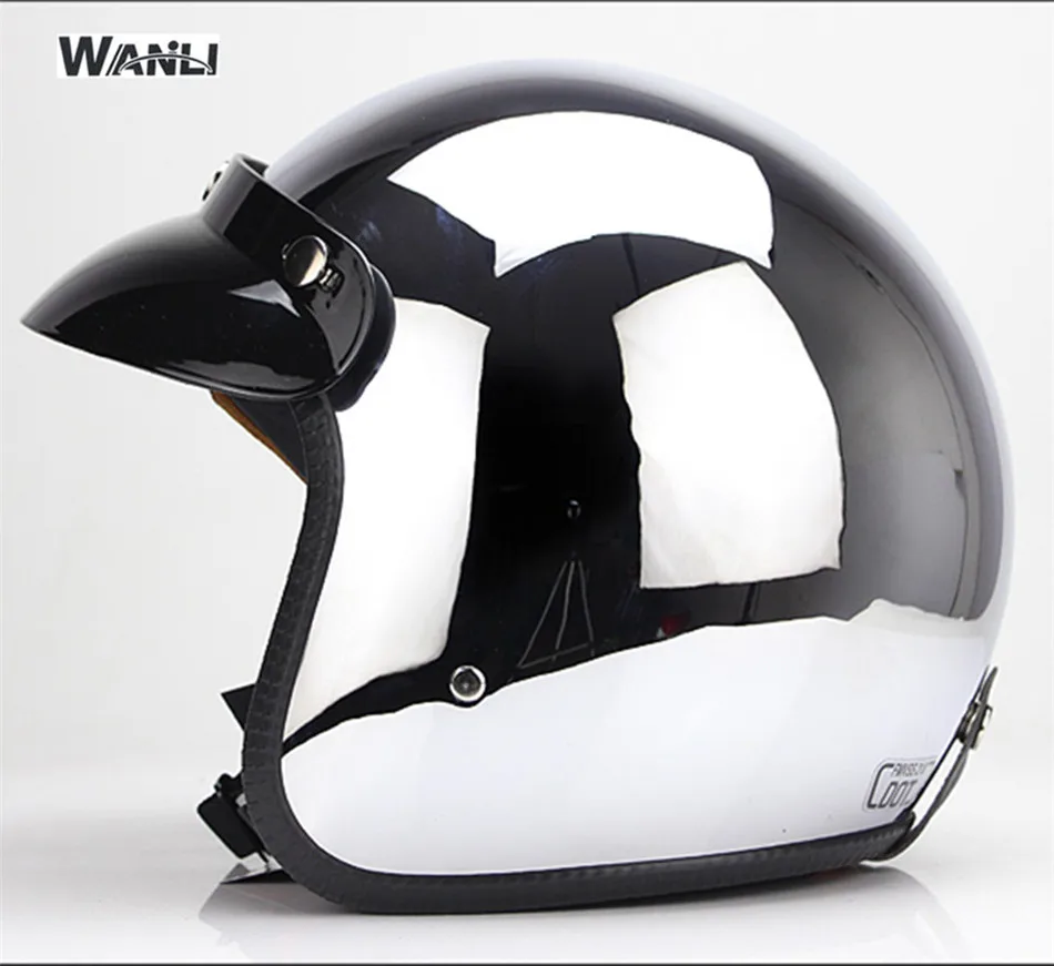 WANLI шлемы moto rcycle шлем jet Винтаж с открытым лицом 3/4 половина шлем casco moto с открытым лицом мото rcycle Шлем Винтаж M L XL