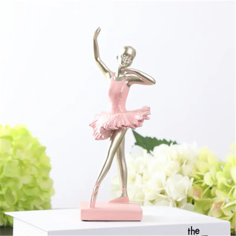 Балетные танцы статуя танцовщицы девушка смолы искусство и ремесло автомобиля интерьера украшения рабочего стола офиса L3291 - Цвет: 10x9x23cm