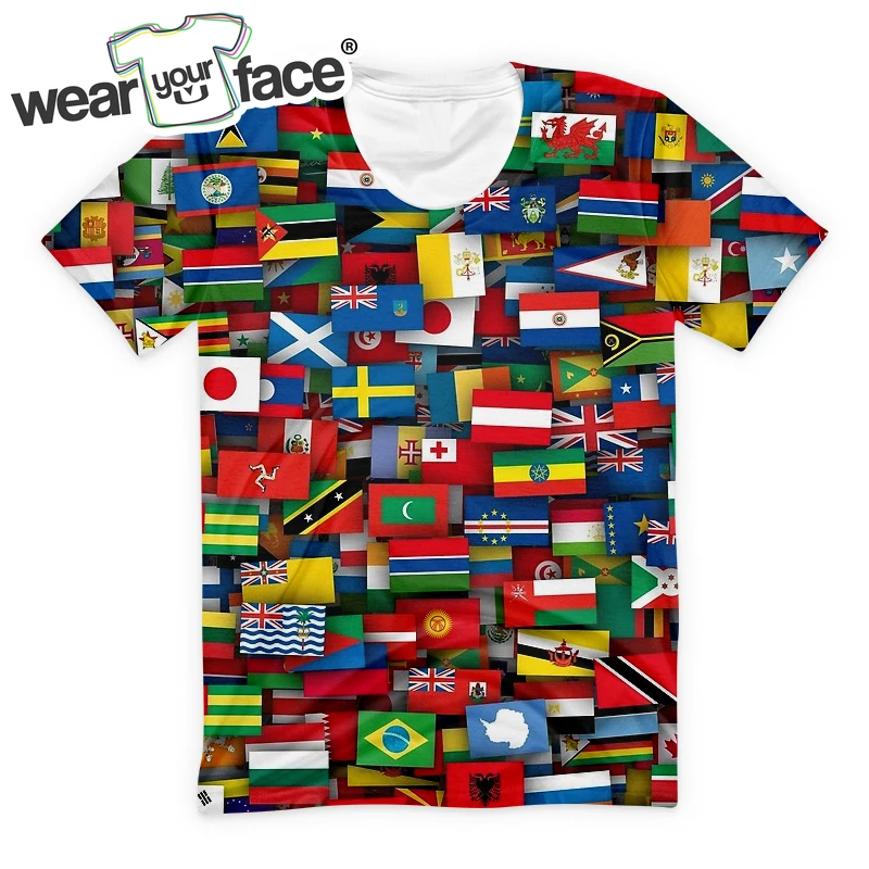 

Flags of All Countries of The World Collage 3D All Over Printed T Shirt Summer Hipster Streetwear Short Sleeve Unisex Clothing