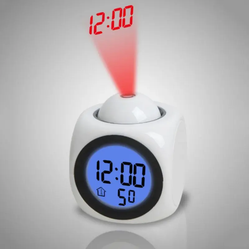 Многофункциональные Проекционные часы Светодиодные красочные проекционные часы с будильником голосовые часы с отчетом чистый звук громкость и соответствующий размер