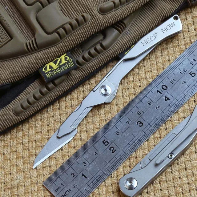 Titanium Alloy Folding Utility Knife Surgical Blade EDC Portable