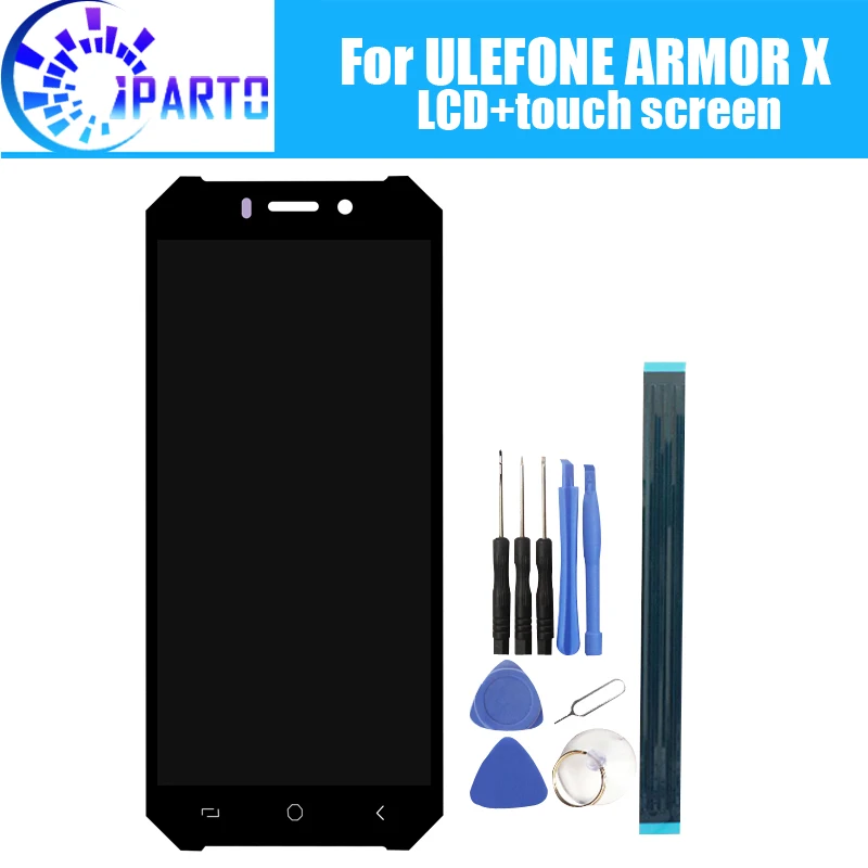 Дешево 5,5 дюймов ULEFONE ARMOR X ЖК дисплей + сенсорный экран 100% оригинал протестированный ЖК дигитайзер стеклянная панель Замена для ULEFONE ARMOR X