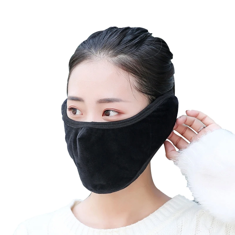 2018 Новый рот маска зима Анти дымке против пыли маска с Earmuff ветрозащитный Ухо Защитная маска для рта и лица Для мужчин Для женщин теплые