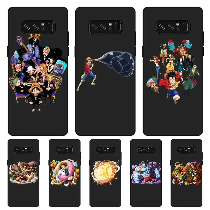 P153 One Piece Nobby Black Silicone Case Cover For Samsung Galaxy Note 3 4 5 8 9 10 Plus M10 M20 |