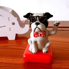 1 шт. Домашний питомец собака Скажите Привет не Электрический качающаяся голова солнечной энергии игрушки для детей автомобиль Настольный Декор милый День рождения рождественские подарки