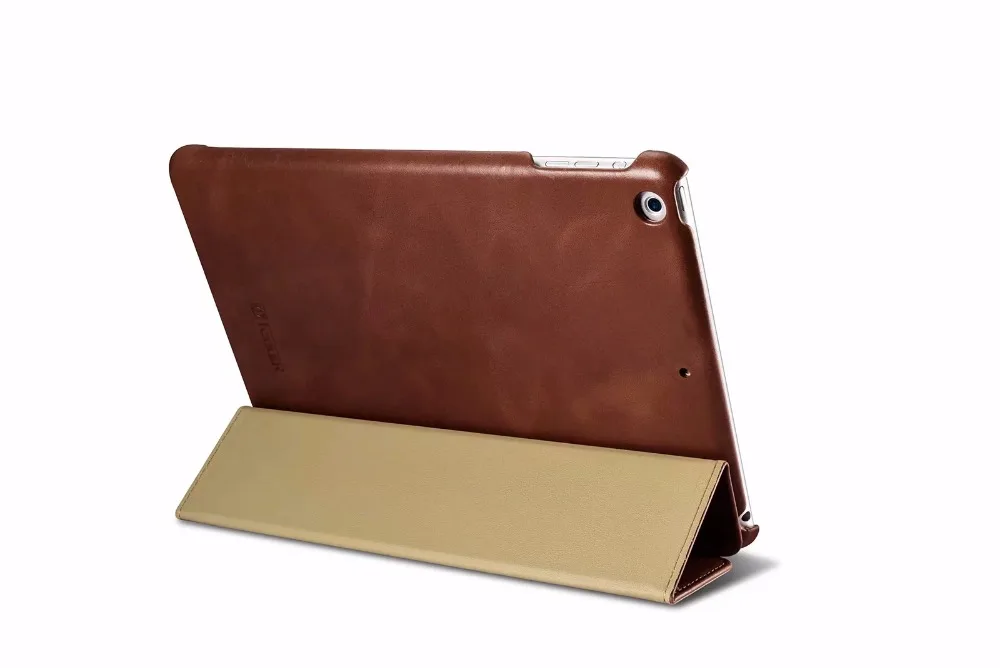 Icarer Высококачественный винтажный Чехол-книжка из натуральной кожи для iPad 9,7() Ретро Чехол-книжка из воловьей кожи для iPad 9,7