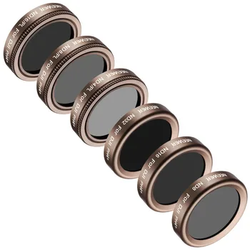 

Neewer 6 Pieces Lens Filter Kit for DJI Phantom 4 Pro:ND4/PL+ND8/PL+ND16/PL+ND8+ND16+ND32 (Gold) High Definition Glass