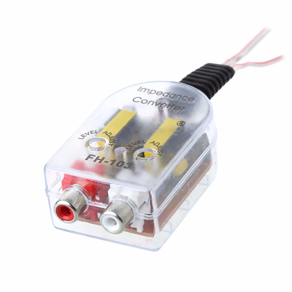 

1PC Universal 12V RCA Car Stero Radio Converter Speaker High To Low Amplifier Audio Impedance Converter High Quality