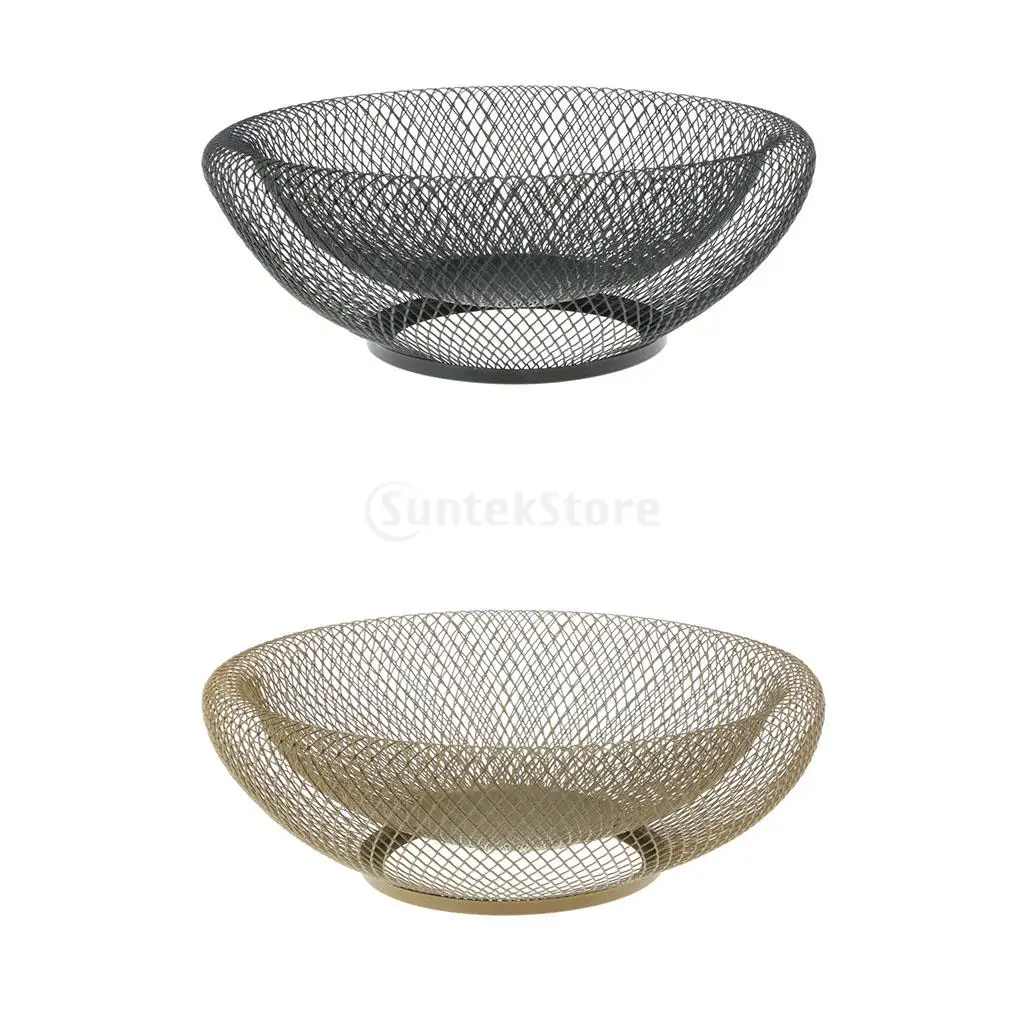 

Wire Iron Fruit Basket Apple Oranges Basket Food Serving Bowl Candy Biscuit Snack Bowl 10inch Dia