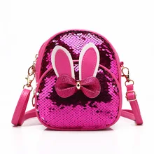 Детский сад принцесса мода плечо сумка через плечо с заячьими ушками блестки маленькая девочка милый ребенок сумка Детская сумочка