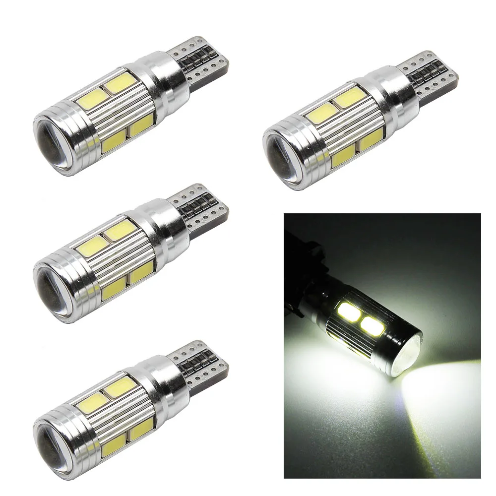 

4PCS Promotion T10 Canbus 10SMD Led Car Light 194 168 192 W5W Car 12v External Light Sourcing