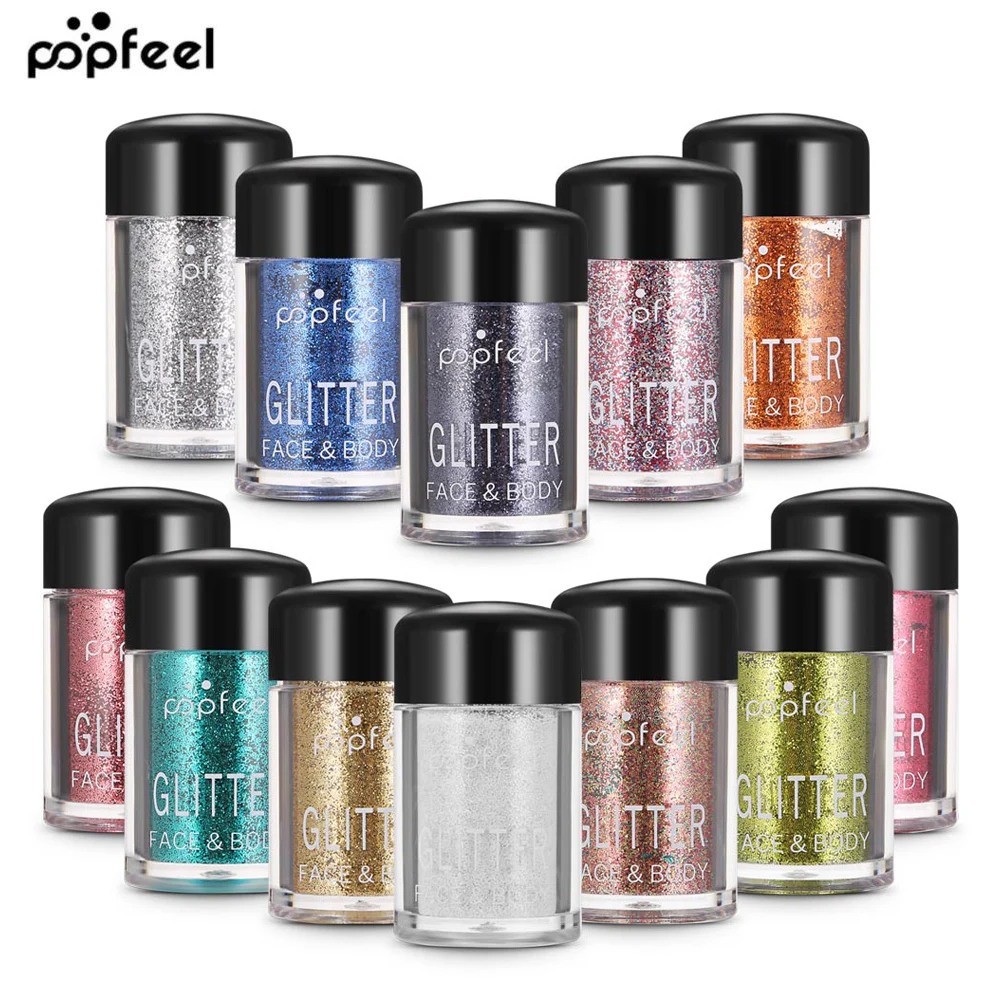 

POPFEEL 12 Color Fashion Shimmer Makeup Powder Glitter Eyeshadow Maquiagem Profissional Highlight Cosmetic Eye Shadow Pallete