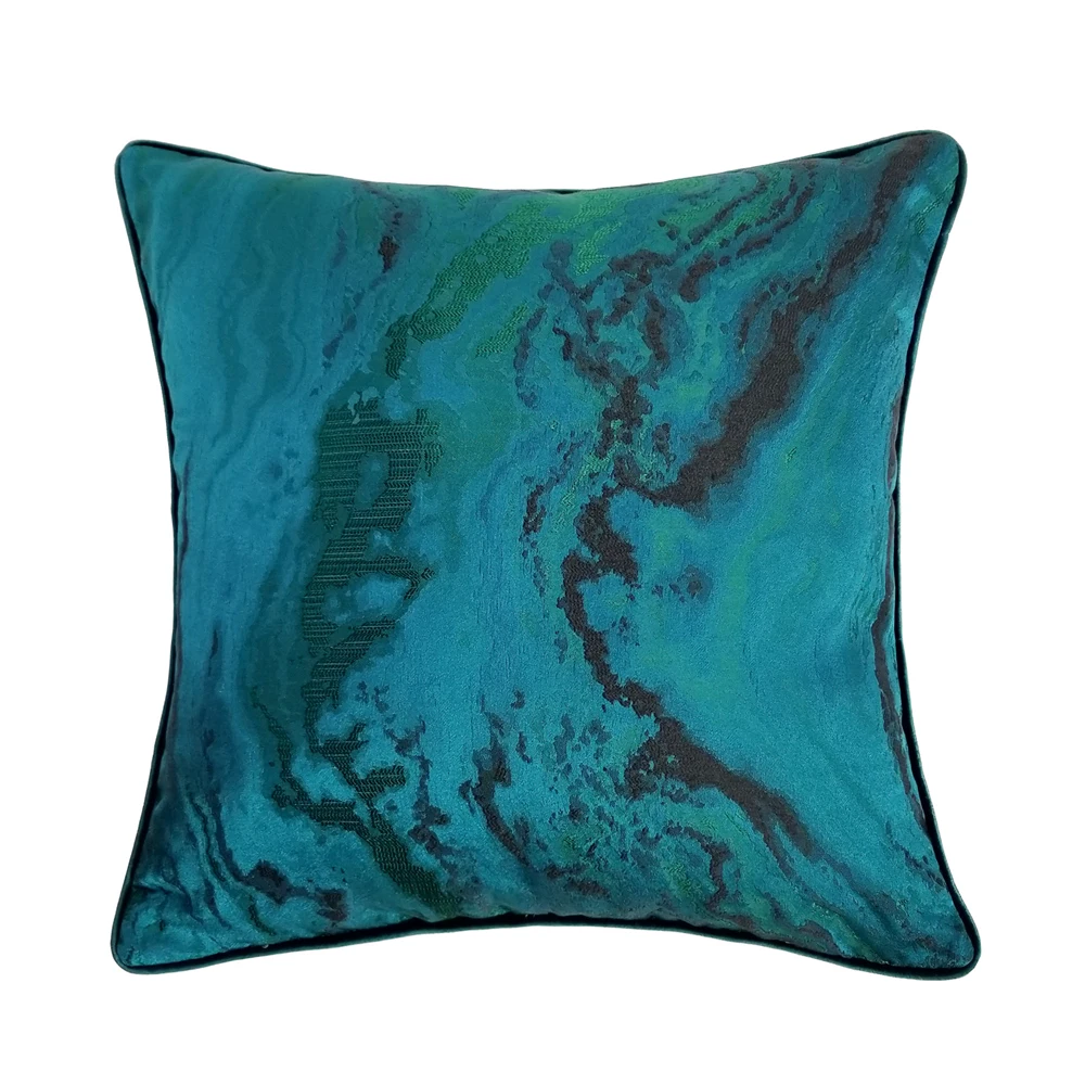 

Fashion Abstract Designer Dark Peacock Green Velvet Soft Fabric Home Sofa Chair Cushion Cover Decorative Pillow Case 45 x 45 cm
