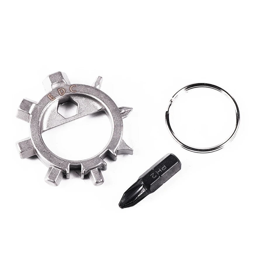 

1 Pcs Key Chain Screwdriver 12 Functions Multi Tool Screwdriver Portable Bicycle Repair Hand Tools Screw Driver Bottle Opener