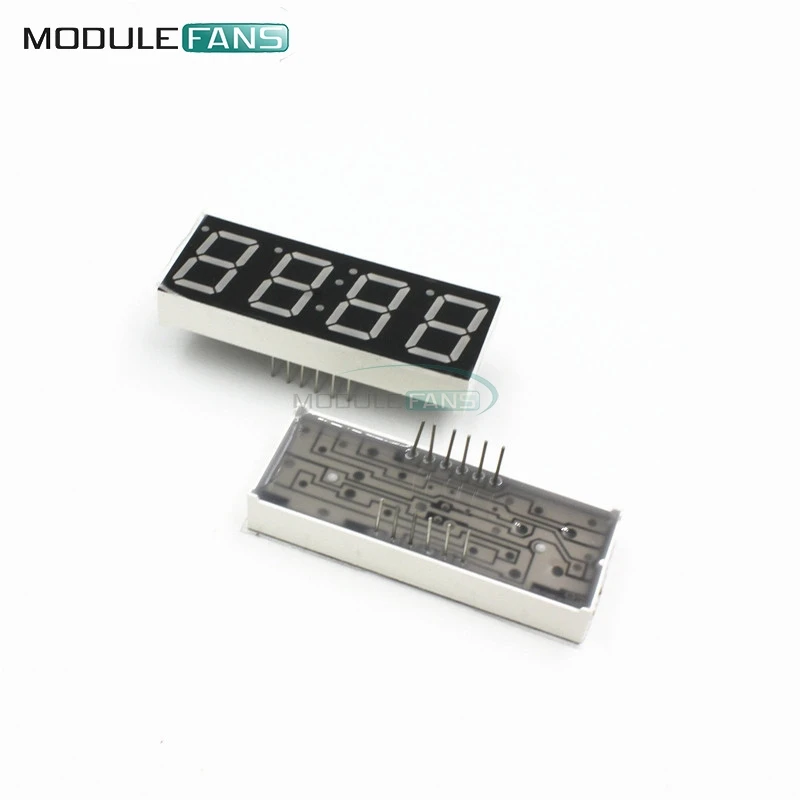 

2PCS 0.56" 4 Digit Super Red LED Display Common Anode with Time Display 12 Pins