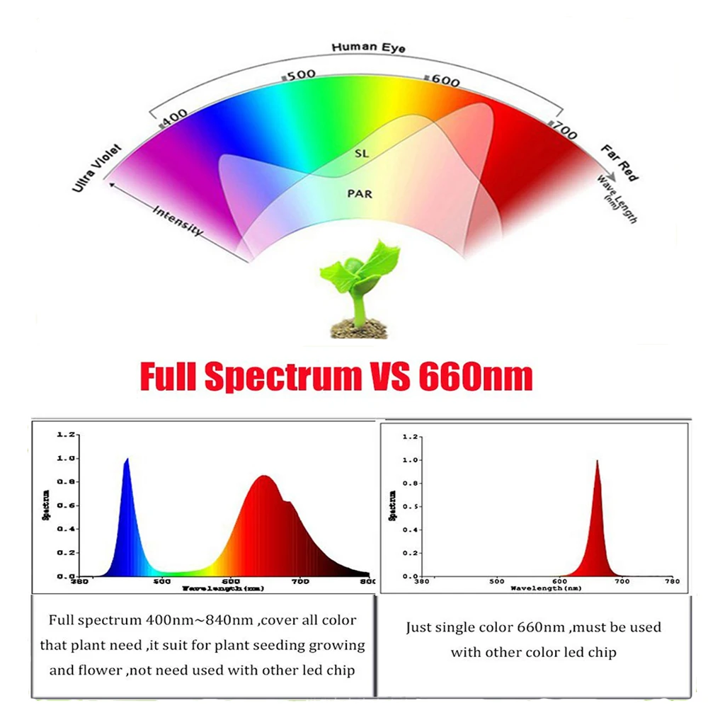 Полный Spectrum50W 100W Светодиодный прожектор для выращивания, COB светодиодный светильник для выращивания растений на открытом воздухе, гидропоники для овощей, IP67 водонепроницаемая лампа для роста