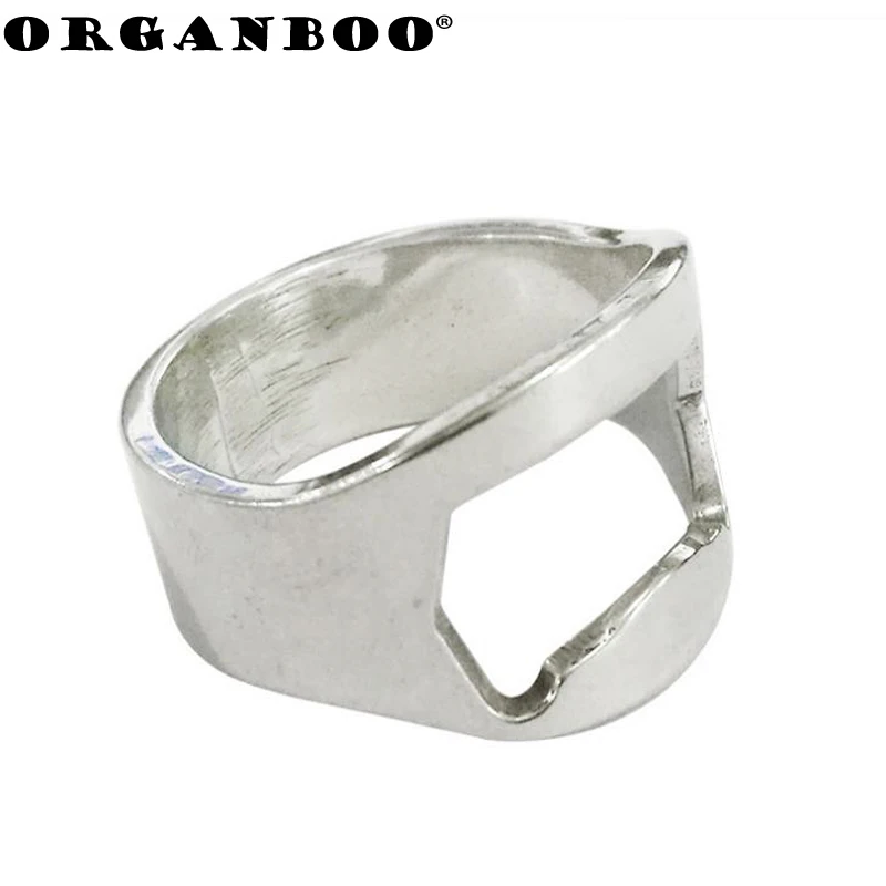 

ORGANBOO 5PCS/Set Creative Beer Openers Finger Ring-Shape Stainless Steel Beer Bottle Opener Bar Tools