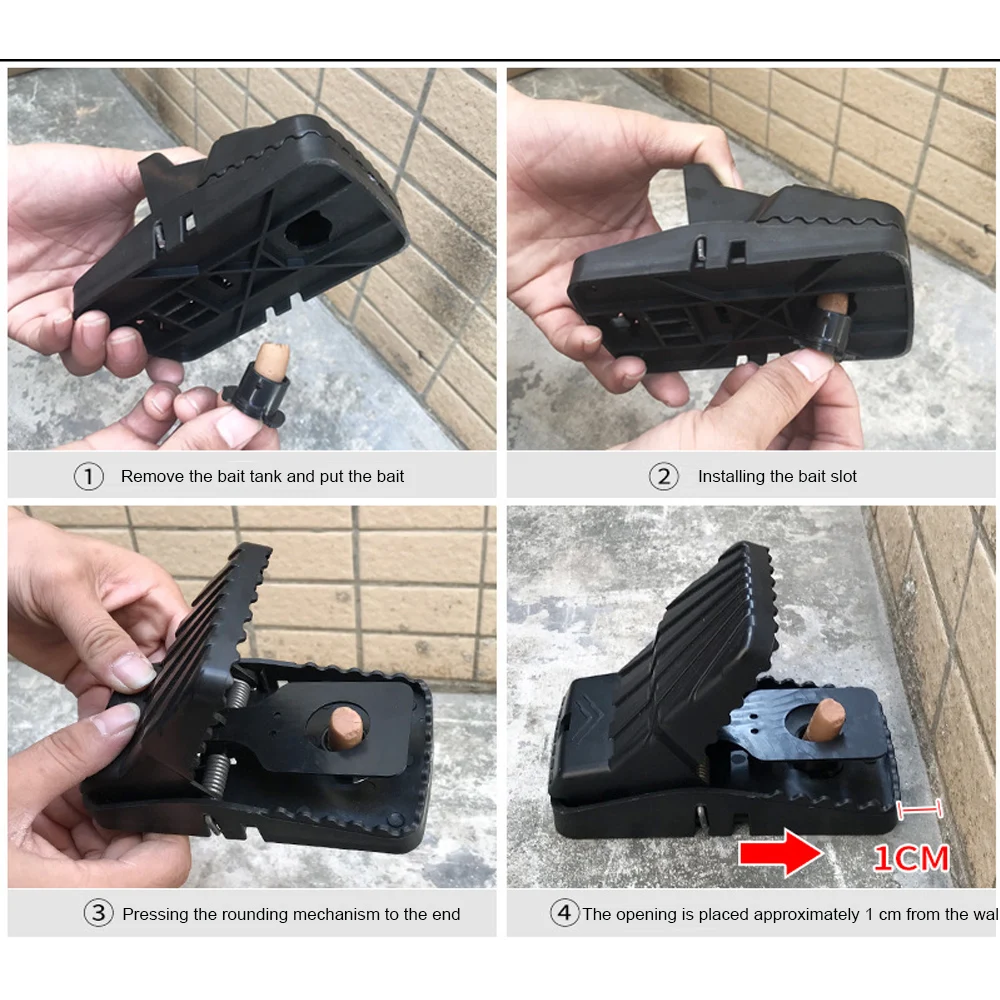 Черный Пружинные инструменты Мышь ловушка удобный Мышь мышеловка эффективным Ловушка-легко крысоловку ловить