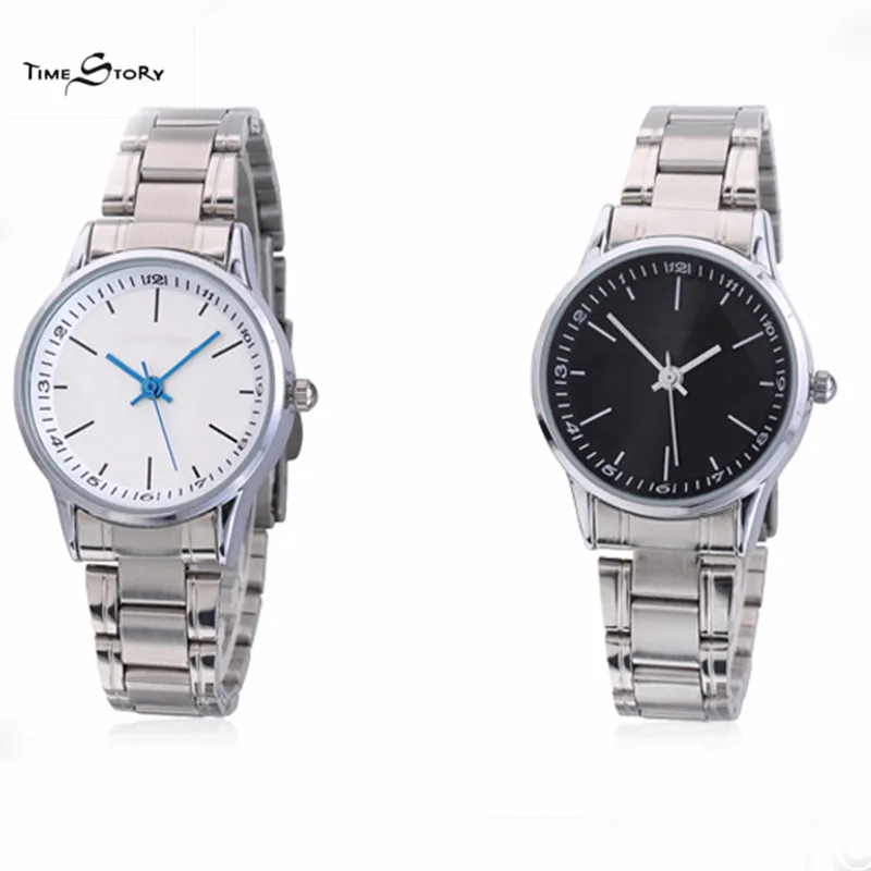 High Quality Brand Lovers Watches Stainless Steel Quartz Anticlockwise Valentines Day Gift For Boyfriend Couple Wristwatches