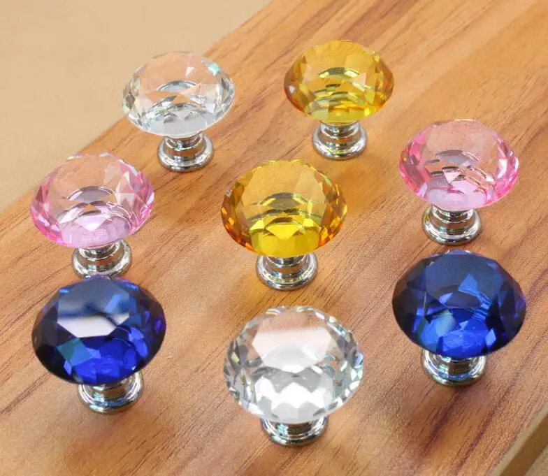 100pcs Hot Selling Crystal Furniture Handles and Knobs Crystal Drawer