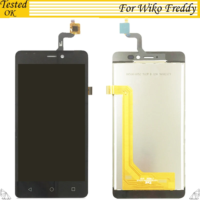 

100% Tested Working For Wiko Freddy LCD Display +Touch Screen Assembly Black White Color For wiko freddy lcd Digitizer