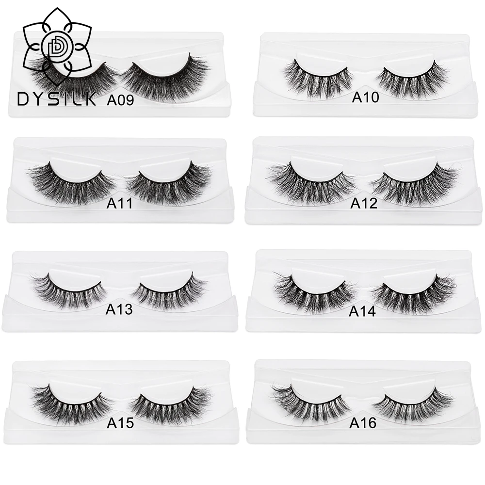 

DYSILK 1 Pair 3D Mink Eyelashes Thick Fake lashes Hand Made Strip Eyelash Extension False Eyelashes Cruelty free cilios