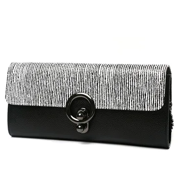 

Women Banquet Long Clutch Purse Bag Ladies Chain Crossbody Shoulder Bag Genuine Leather Long Wallet Evening Handbag Day Clutches