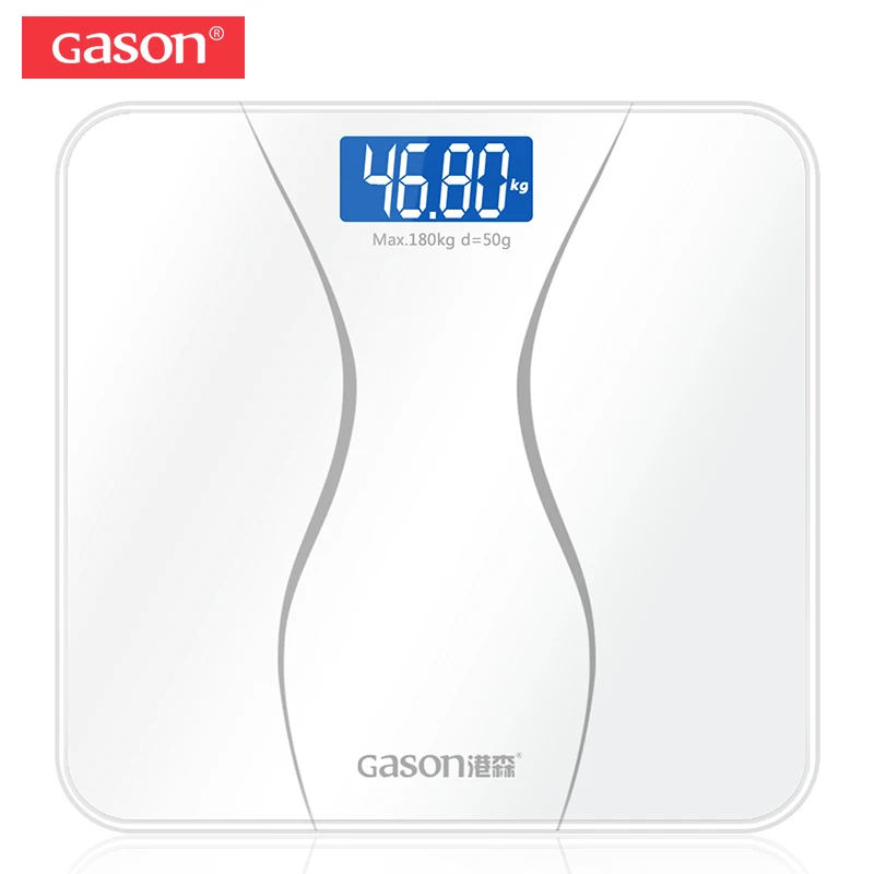 GASON A2 Präzision Bad Waagen Körper Smart Elektrische Digital Gewicht Hause Gesundheit Balance Gehärtetem Glas LCD Display 180 kg 50g Online
