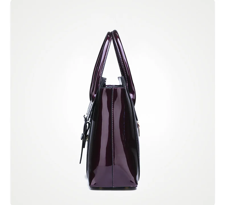 Women's Luxury Alligator Patent Leather Handbag Luxury Crocodile Women Tote Red Black Purple Snakeskin New Designer Shoulder Bag (18)
