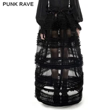 Панк рейв Лолита Стиль Черный Мульти-Перспектива юбка с кружевом оформлен LQ-073