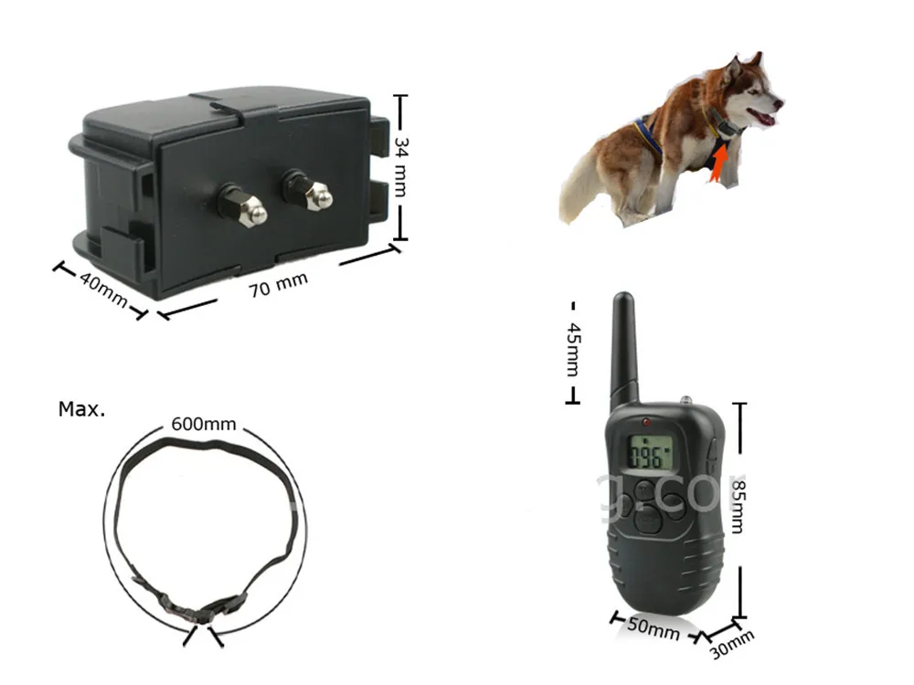 Собак дистанционный пульт с lcd электронный ошейник для тренировок для инструмент для тренировки собак