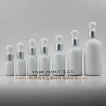

5ml 10ml 15ml 20ml 30ml 50ml 100ml Natural white glass bottle with dropper lid,essential oil/professional cosmetic container