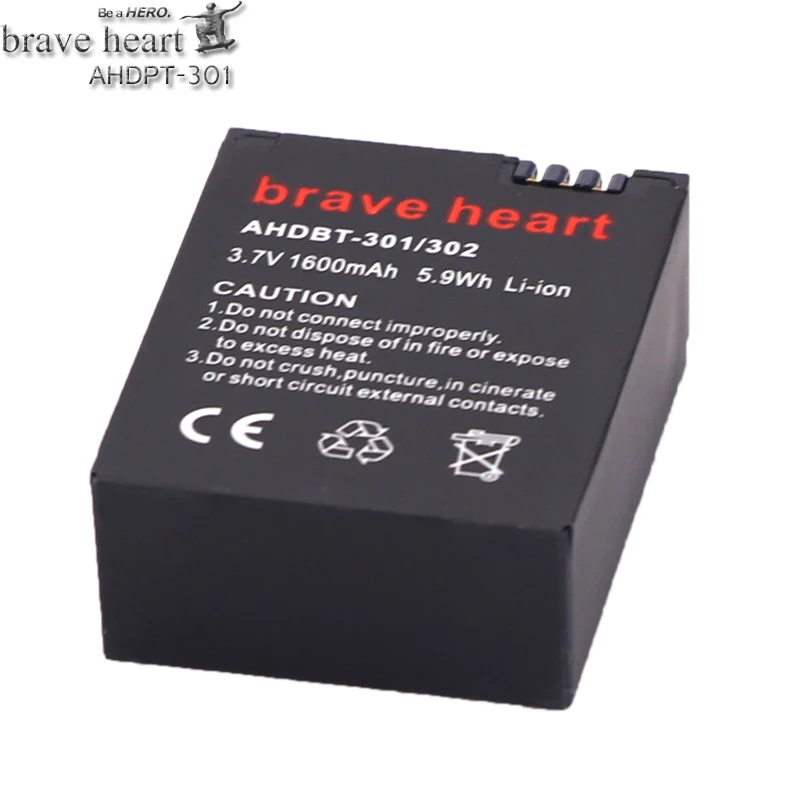 Brave heart Высокая емкость 4x hero 3 gopro hero3 батарея+ USB зарядное устройство+ чехол для аккумулятора для GoPro go pro hero 3 3+ аксессуары для камеры