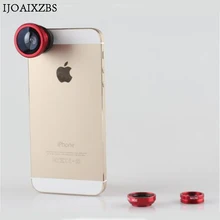 3 в 1 профессиональный комплект для объектива камеры 180 градусов Рыбий глаз+ 0.65X Широкоугольный+ 10X макро-объектив для iPhone samsung