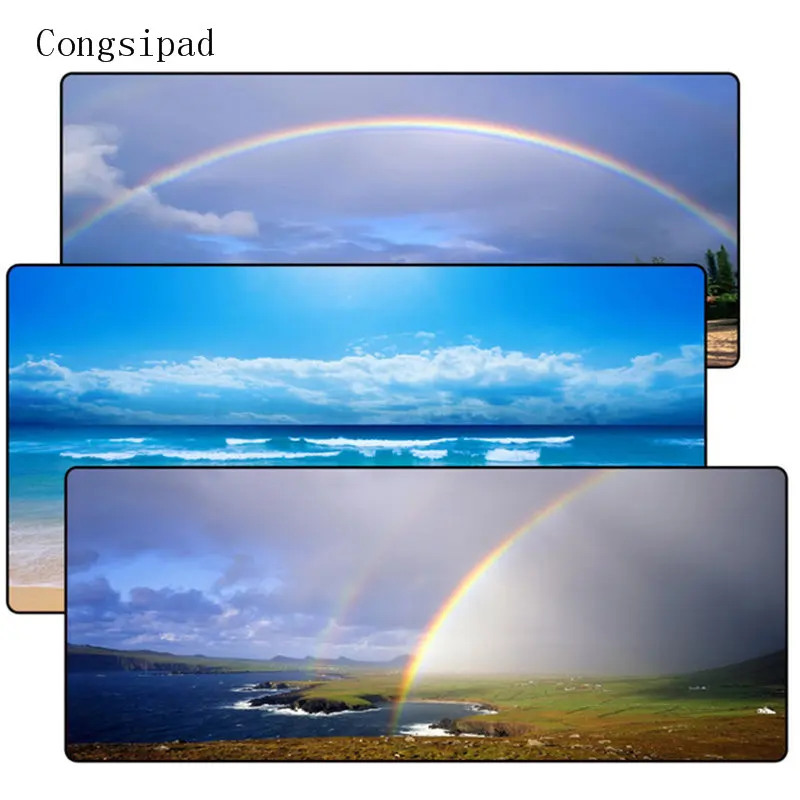  Congsipad Colorful Rainbow Gaming Mouse Pad Locking Edge Large Mouse Mat PC Computer Laptop Mouse p