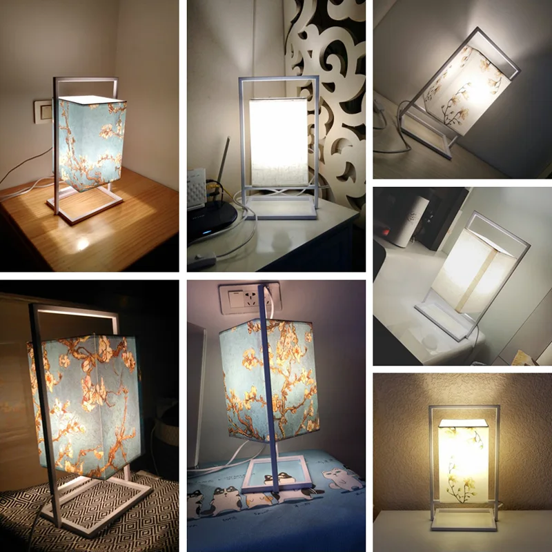 Современная простая железная настольная лампа из ткани в скандинавском стиле, настольная лампа E27, прикроватные лампы для спальни, гостиной, кабинета, домашнего освещения, 110-240 В