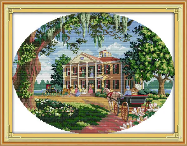 

South estate Printed on Canvas DMC Counted Chinese Cross Stitch Kits printed Cross-stitch set Embroidery Needlework